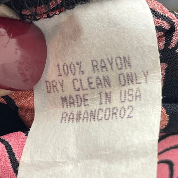 Corey Lynn Calter Floral Midi‎ Black Pink Dress Size 6 Short Flutter Sleeves - Picture 7 of 7